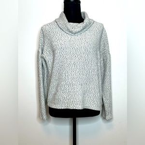 A New Day Speckled Gray and White Cowl Neck Sweater